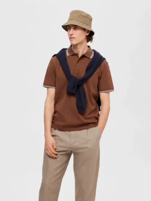 Tipping Polo T-Shirt, Brown