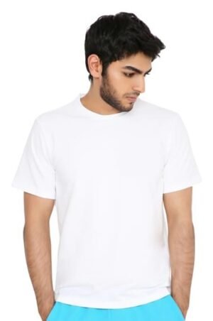 Half Sleeve Modern Style T-Shirt, White
