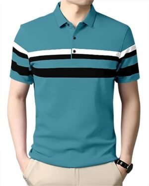Men's Polo T-Shirt, Sky Blue