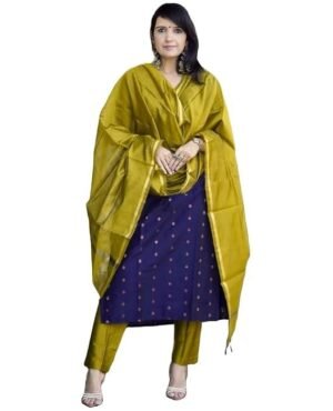 Women's 3 Piece Kurta Pant Dupatta Set, Blue