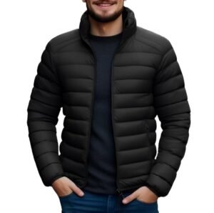 Men's Bomber Nylon Jacket, Black