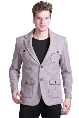 Four Pocket Tailored Brown Blazer, Brown
