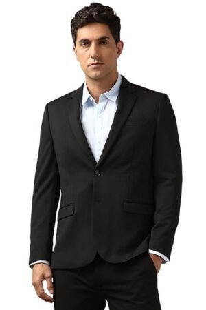 Men's Neo Slim Knit Textured Blazer, Black