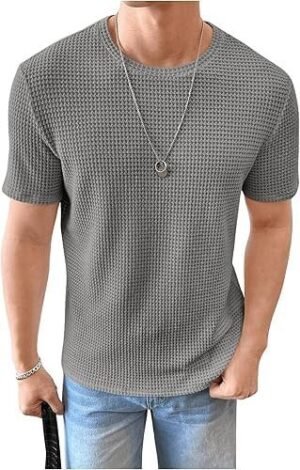 Men's Round Neck T-Shirt, Grey