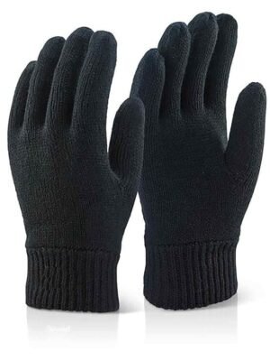 Unisex Winter Woollen Gloves for Men and Women - Black