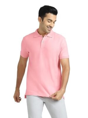 Men's Solid Relaxed Fit T-Shirt, Pink