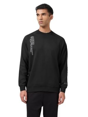 Men's Full Sleeve Active Out Sweatshirt, Black