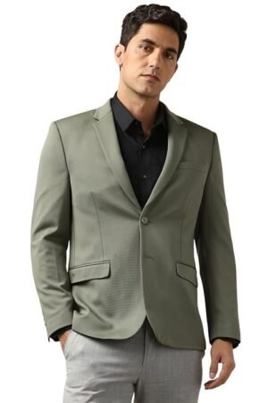 Men's Neo Slim Knit Textured Blazer, Light Olive