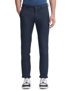 Men's Mid Rise Slim Pants, Blue