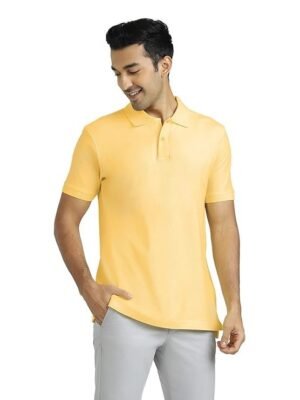 Men's Half Sleeve Polo T-Shirt, Yellow