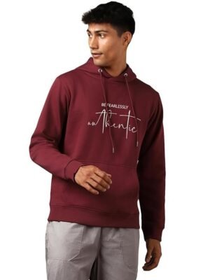 Printed Hoodies for Man, Maroon
