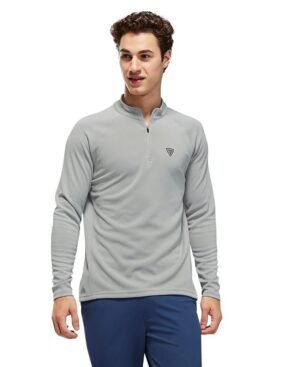 Men's Polyester Solid Hooded Sweatshirt, Grey