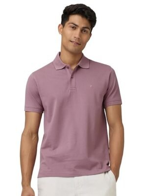 Men's Nova Combed Cotton Regular Fit Polo T-Shirt, Pink