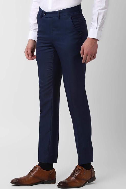 Men's Classic Formal Trousers, Blue - Image 2