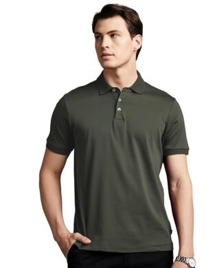 Men's Solid Super Soft Classic Polo T-Shirt, Dark Grey