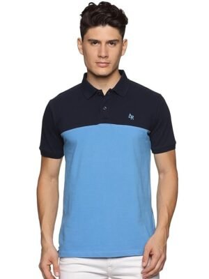 Men's Cotton Regular Fit Polo T-Shirt, Blue/Black