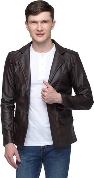 Men's Slim Fit Solid Casual/Formal Blazer, Brown