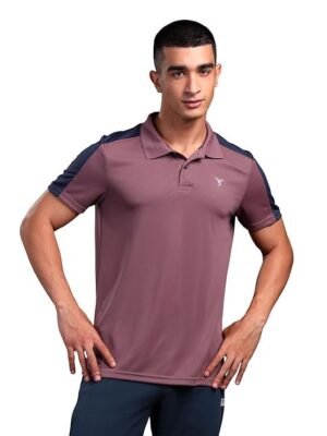 Men's Half Sleeve Polo Neck T-Shirt, Brown