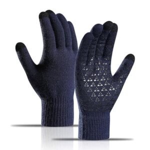 Winter Cycling Gloves for Men & Women with Touchscreen Finger - Blue
