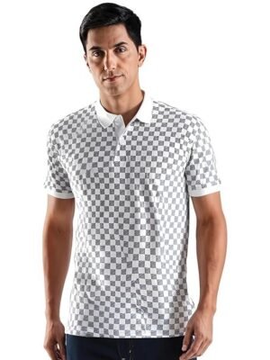 Men's Polo Printed T-Shirt, White