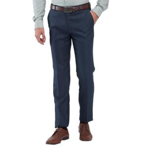Men's Mid Rise Formal Trouser, Blue