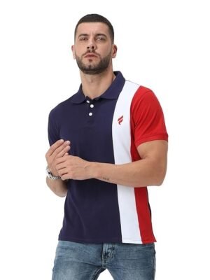 Men's Polo T-Shirts, Blue/Red