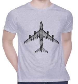 Graphic Printed T-Shirt for Unisex, Grey