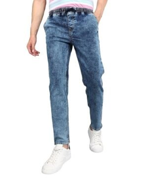 Men Mid Rise Regular Fit Jogger Jeans - Blue