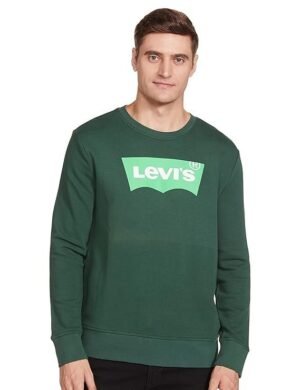 Men's Cotton Crew Neck Sweatshirt, Green