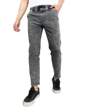 Men Mid Rise Regular Fit Jogger Jeans - Grey