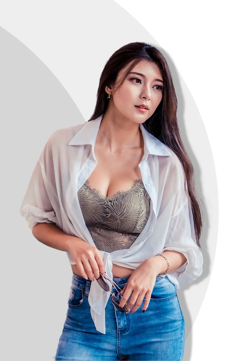 Women’s Sheer Button-Down Shirt & Lace Bralette Set, White